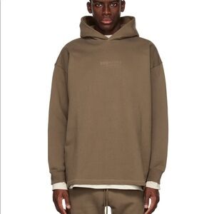 NWT Essentials Fear of God relaxed hoodie wood L